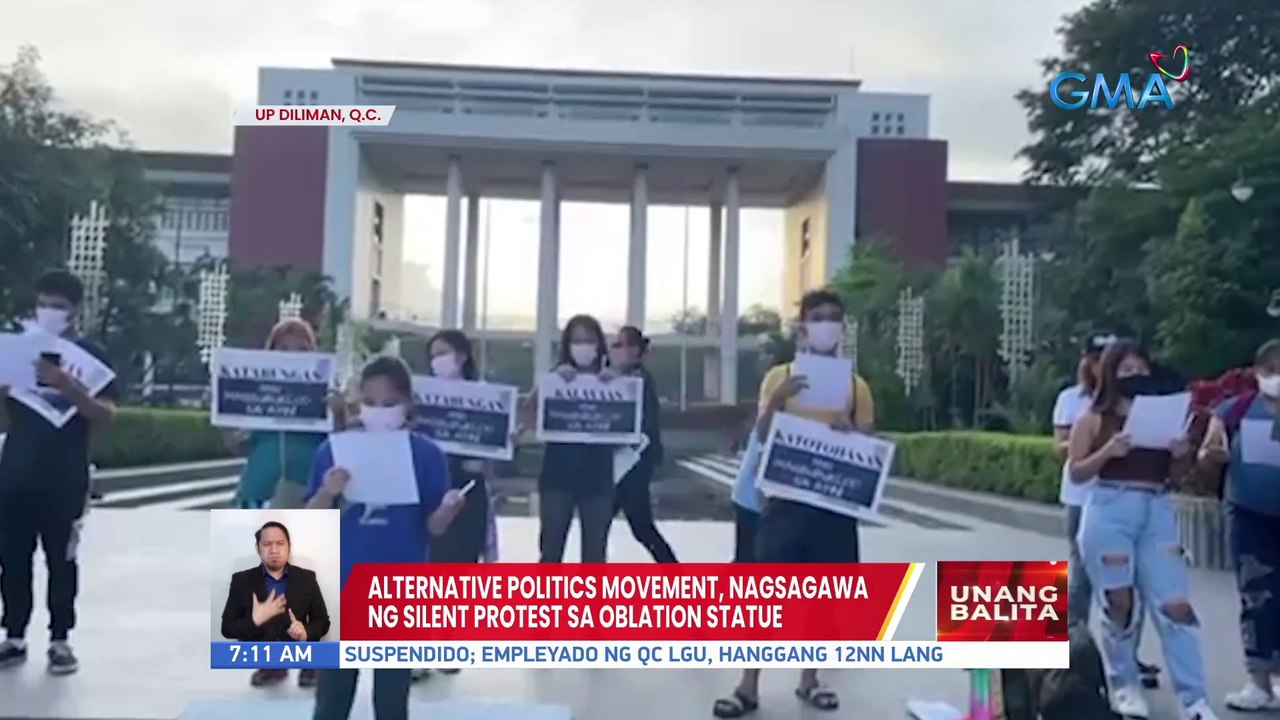 Alternative politics movement, nagsagawa ng silent protest sa Oblation Statue | UB