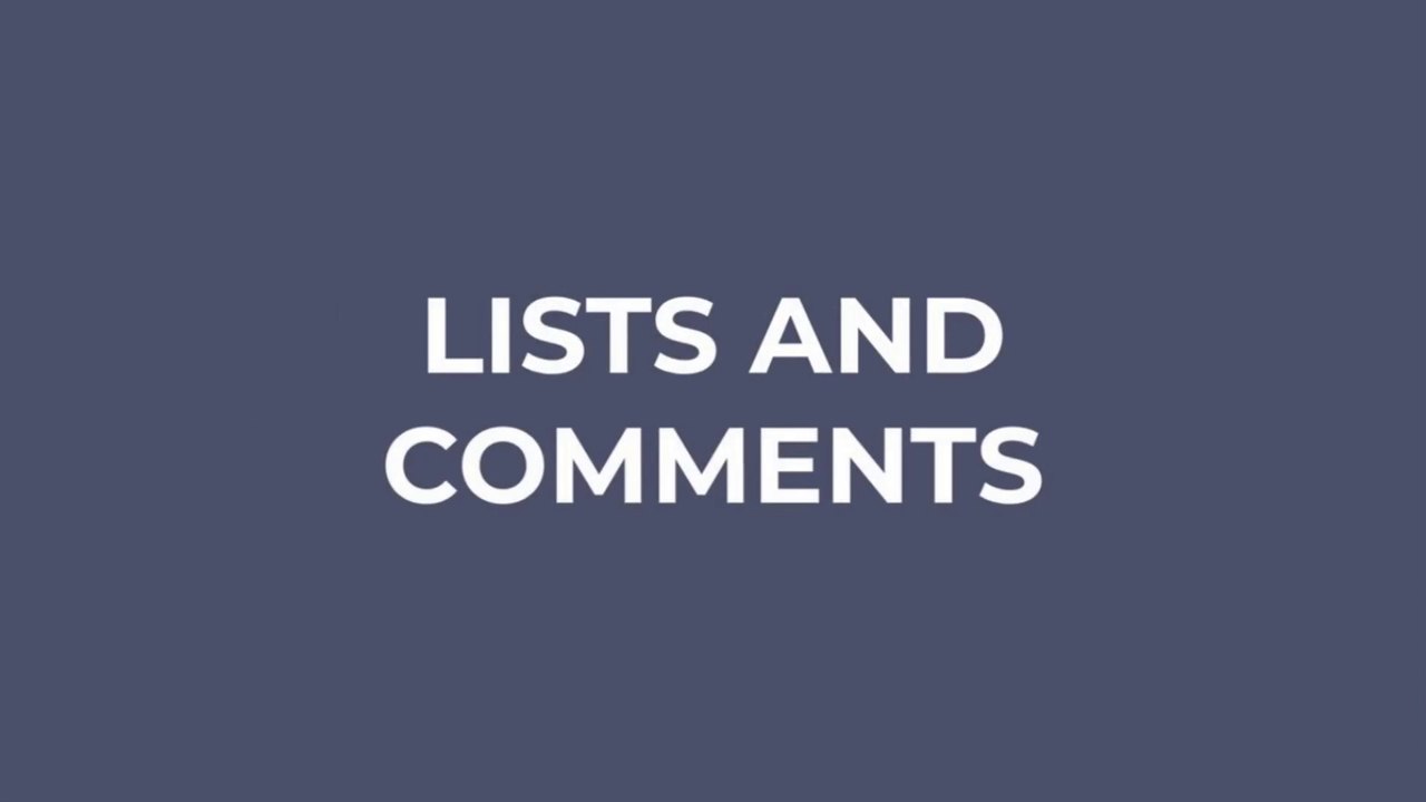 Lesson -3- | HTML Lists -1- | Lists and Comments