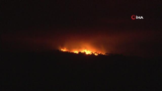 Yunanistan'daki yangın Edirne'nin sınır köylerine dayandı, alevler gökyüzünü kapladı