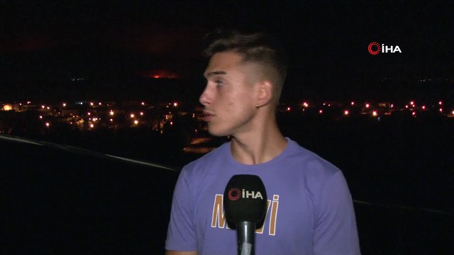 Yunanistan'daki yangın Edirne'nin sınır köylerine dayandı, alevler gökyüzünü kapladı