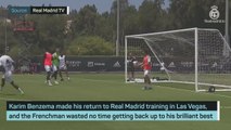 Benzema brilliance on return to Real Madrid training