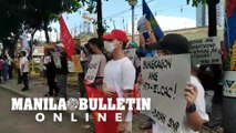 Progressive groups stage a protest in Davao City