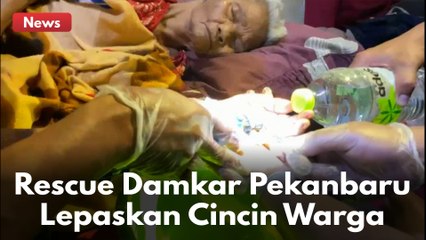 Tim Rescue Damkar Pekanbaru Bantu Lepaskan Cincin Warga Yang Sudah Melukai Jarinya !!