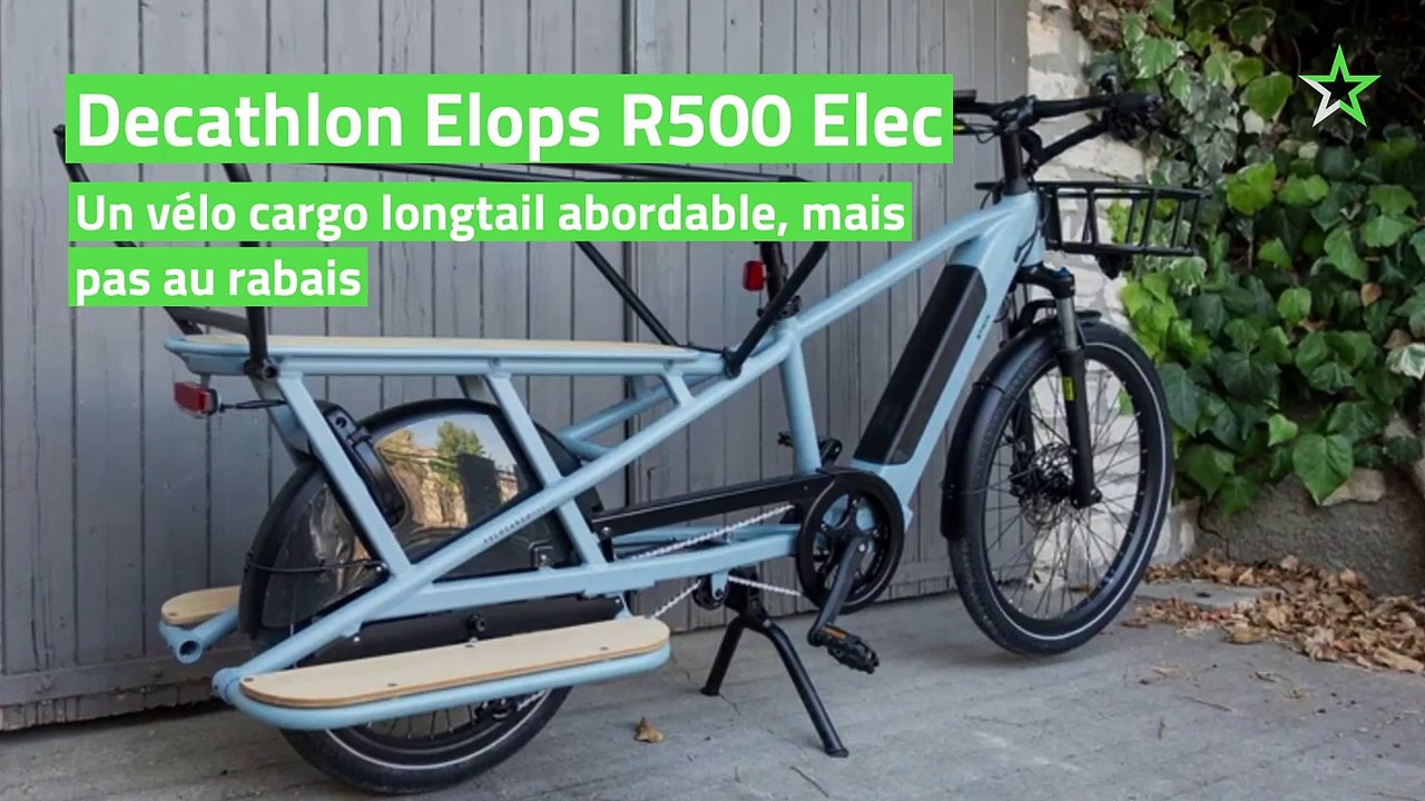 Test Decathlon Elops R500 Elec : un vélo cargo longtail abordable, mais ...