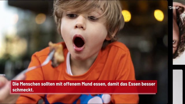 Menschen sollten mit offenem Mund essen, um das Essen mehr zu genießen