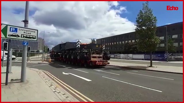 Giant cranes taken through city to Port of Sunderland with police escort