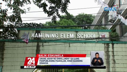 Unang araw ng enrollment sa ilang pampublikong paaralan, hindi gaanong dinagsa | 24 Oras