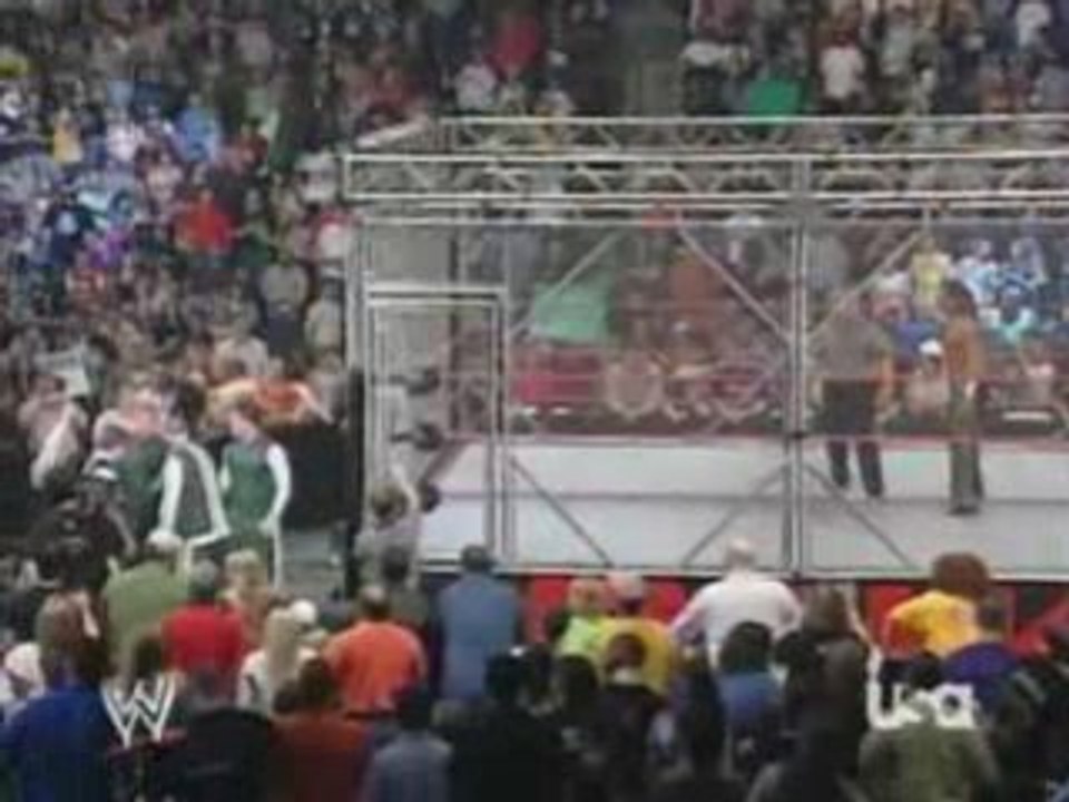 HBK vs. the spirit squad (cage) (part 1 of 2)