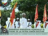 ZODI 32 y el pueblo barinés rinden homenaje al Padre de la Patria Simón Bolívar