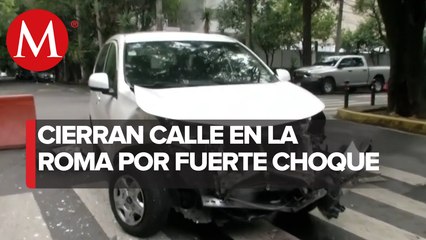 Choque de automóviles en Av. Chapultepec genera afectación vial