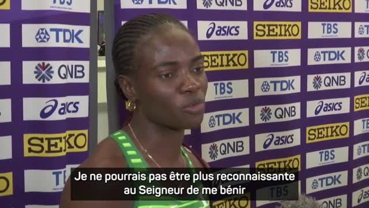 Mondiaux - Amusan : "Je suis tellement reconnaissante"