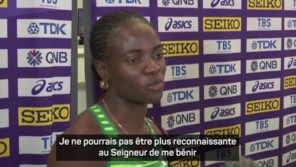Mondiaux - Amusan : "Je suis tellement reconnaissante"
