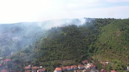 Son dakika haberi... Dron - Çıkan orman yangınına müdahale ediliyor