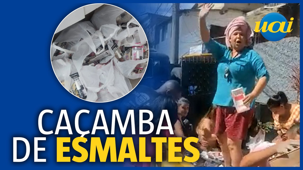 Caçamba de esmaltes causa 'frisson' no bairro São Marcos, em BH