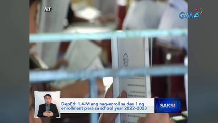DepEd: 1.4-M ang nag-enroll sa day 1 ng enrollment para sa school year 2022–2023 | Saksi