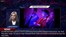 Joni Mitchell gives surprise performance during Brandi Carlile's Newport Folk Festival set - 1breaki