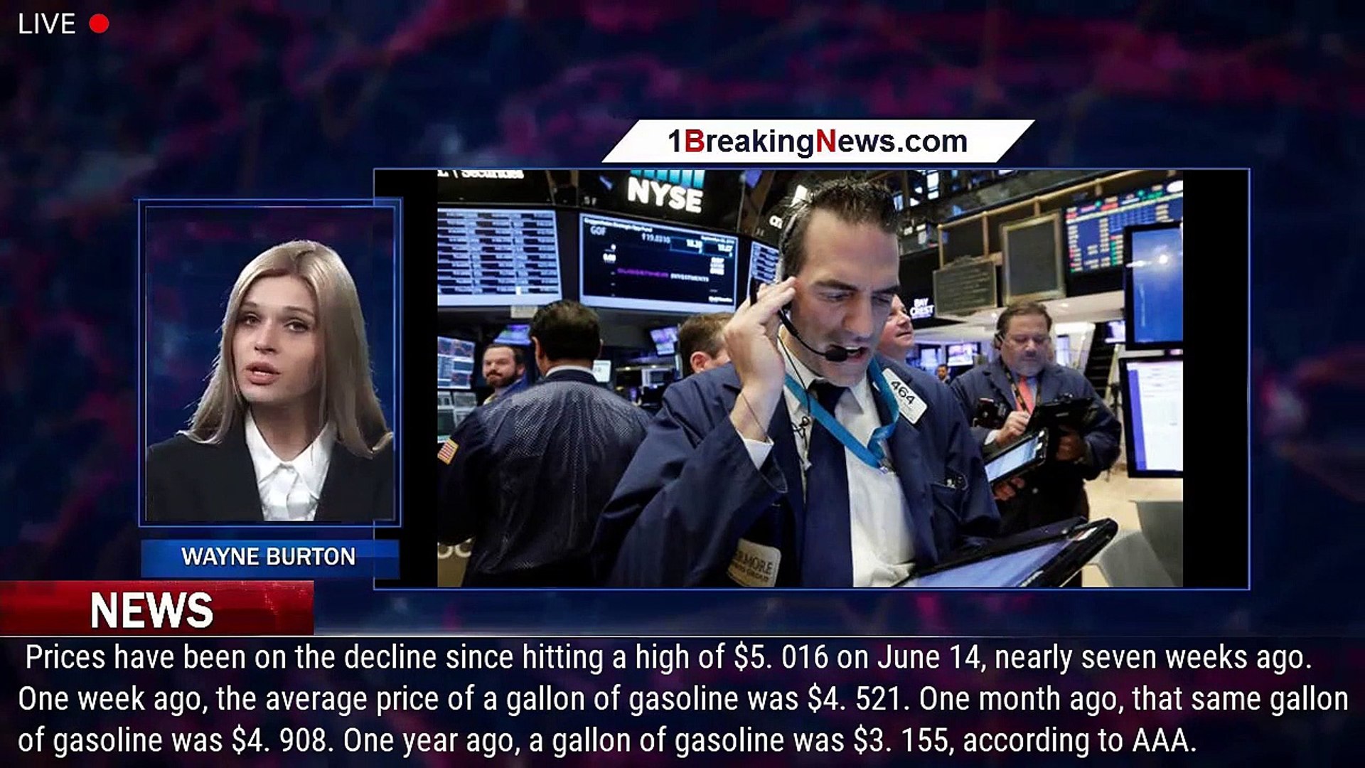 ⁣STOCK MARKET NEWS: Stocks mixed, Musk denies affair, gas, oil prices lower - 1breakingnews.com