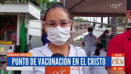 Habilitan punto de vacunación en el Cristo