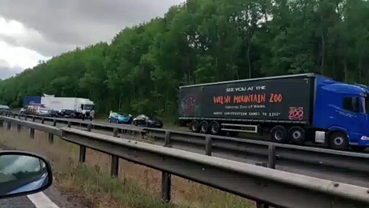 M18 Crash footage - New clip shows police racing to scene of accident