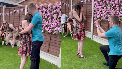 'Man proposes to fiancée, a blood cancer patient, during her surprise birthday party'