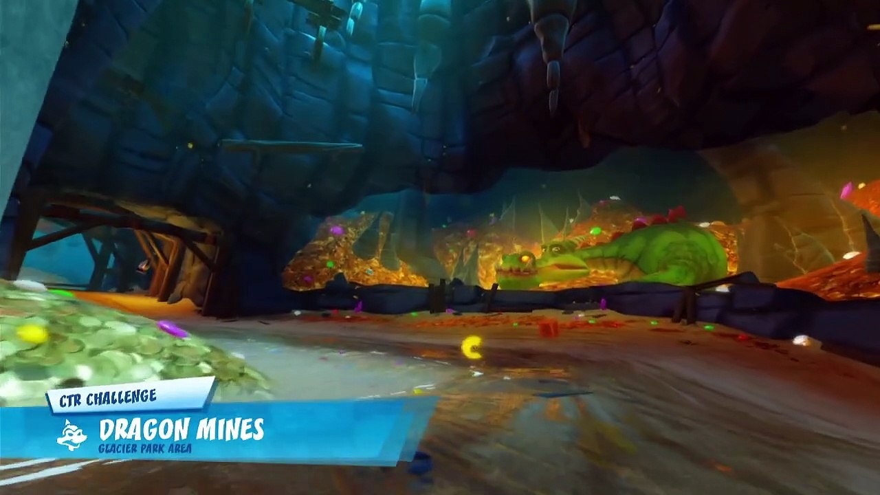 Dragon Mines CTR Challenge Gameplay - Crash Team Racing Nitro Fueled