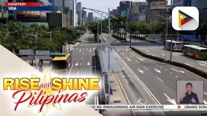 Taiwan, nagmistulang ghost town kasunod ng isinagawang air-raid exercise