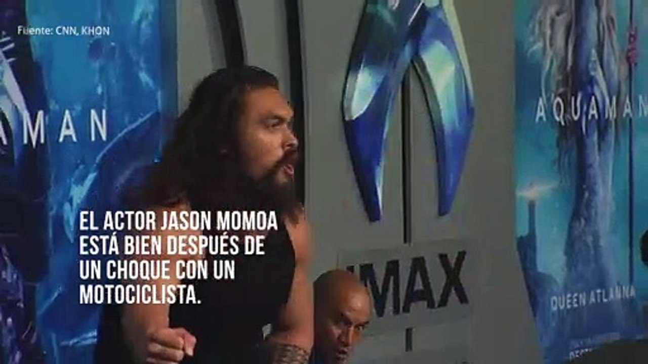 El actor Jason Momoa estuvo involucrado en un accidente con un motociclista el domingo