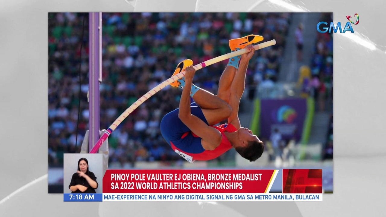 Pinoy pole vaulter Ej Obiena, bronze medalist s...
