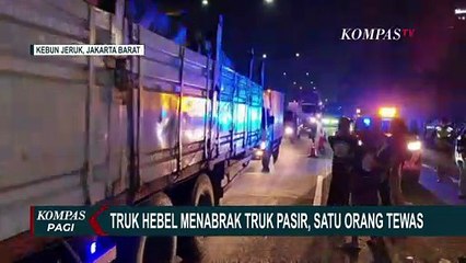 Tabrakan Antara Truk di Kawasan Kebon Jeruk, Satu Kernet Meninggal Seketika