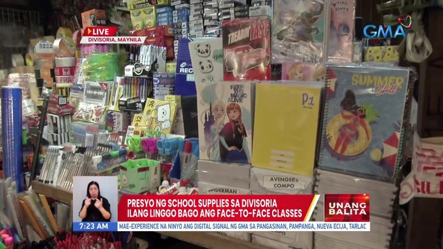 Presyo ng school supplies sa Divisoria ilang linggo bago ang face-to-face classes | UB