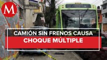 Choque múltiple en Coyoacán deja dos lesionados