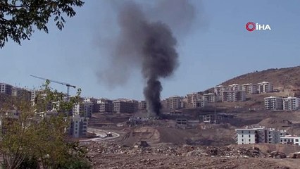 İşçilerin konakladığı konteynerler alevlere teslim oldu