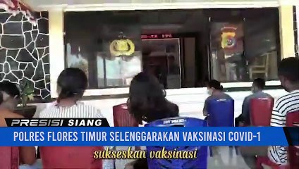 Polres Flotim Layani Vaksin Booster