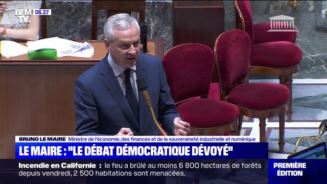 Bruno Le Maire dénonce des débats interminables à l'Assemblée sur l'examen du projet de loi de finances rectificative