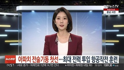 아파치 전술기동 첫선…최대 전력 투입 항공작전 훈련 공개