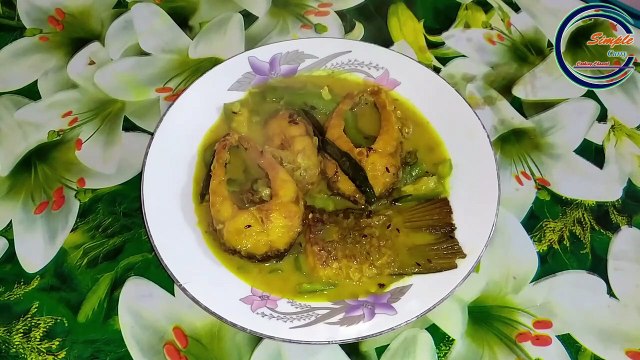 Jhinga Diye Rui Macher Jhol !! ঝিঙে দিয়ে রুই মাছের ঝোল !! Fish Curry Recipe !!