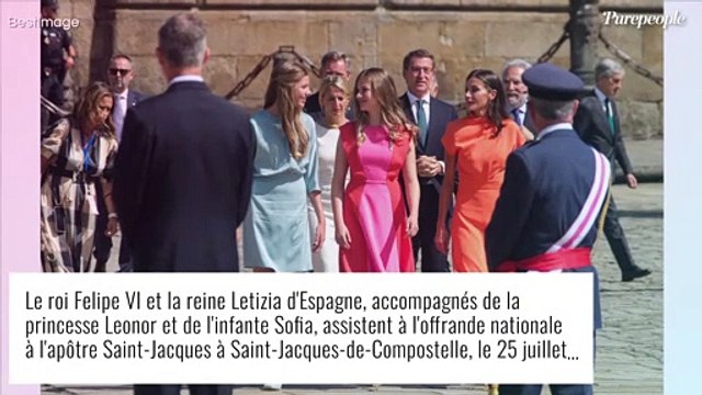 Leonor et Sofia d'Espagne : Look acidulé et pétillant, les sublimes princesses assurent devant leur mère Letizia