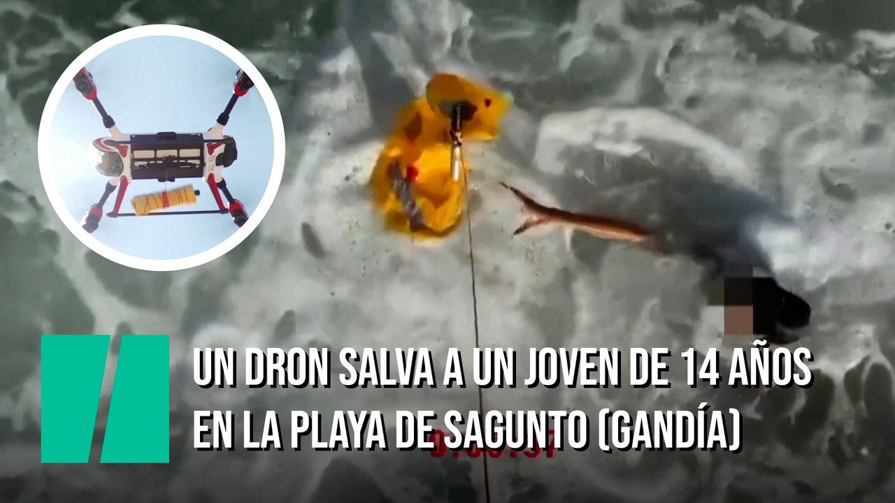 Un dron salva a un joven de 14 años en la playa de Sagunto (Gandía)