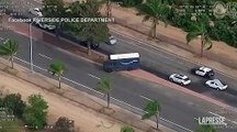 Ruba un camion di Amazon dopo una rapina e si schianta contro le auto in corsa, arrestato - VIDEO