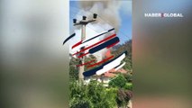 Orman Genel Müdürlüğü, Marmaris yangınına müdahaleden görüntüler paylaştı