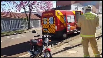 Colisão entre motos é registrada na Rua Fortunato Bebber