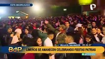 Limeños se amanecen celebrando las Fiestas Patrias