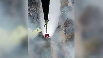 Marmaris'te orman yangını: havadan ve karadan müdahale ediliyor