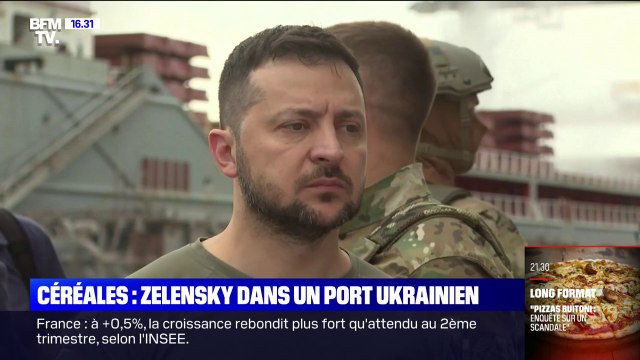 Volodymyr Zelensky se rend sur un port ukrainien pour annoncer le premier chargement des céréales à exporter