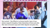 Jennifer Lopez et Ben Affleck : câlins chez Micromania, devant Max le fils de J-Lo sosie de son célèbre papa