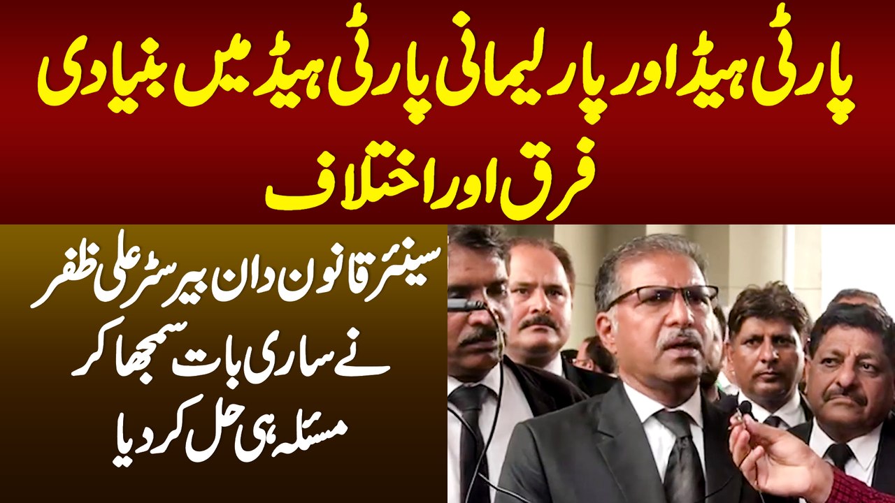 Party Head Or Parliamentary Party Head Me Buniyadi Faraq Or Ikhtilaf -Barrister Ali Zafar Interview