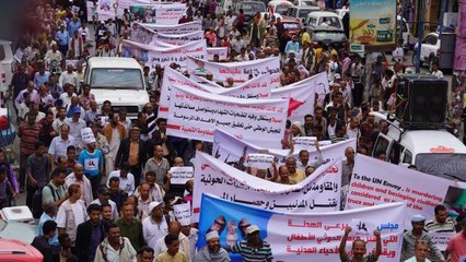 Yemen'de Husilerin sivillere yönelik ihlalleri protesto edildi