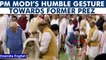 PM Modi picks Prathibha Patil’s handkerchief at Parliament House, Watch | Oneindia News *News