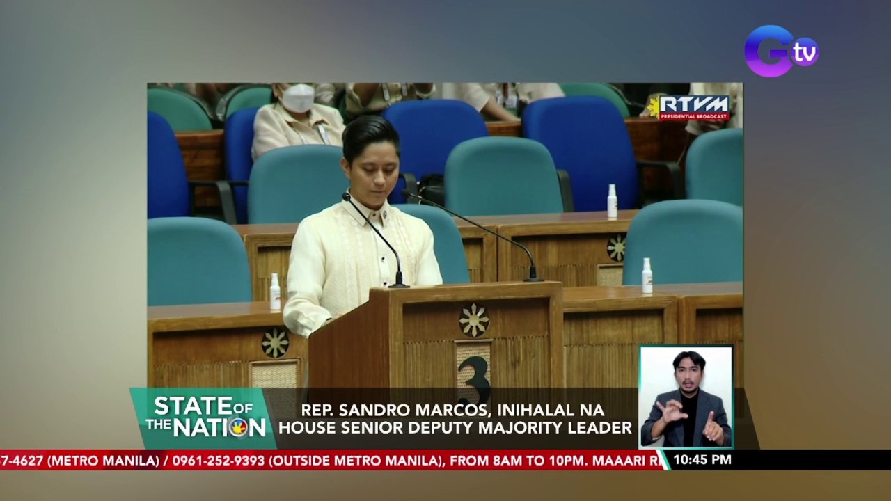 Rep. Sandro Marcos, inihalal na House Senior Deputy Majority Leader | SONA
