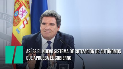 José Luis Escrivá, sobre el nuevo sistema de cotización de autónomos que aprueba el Gobierno